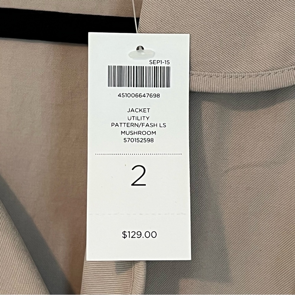 NWT Chico's Beige Utility Jacket - Picture 4 of 6